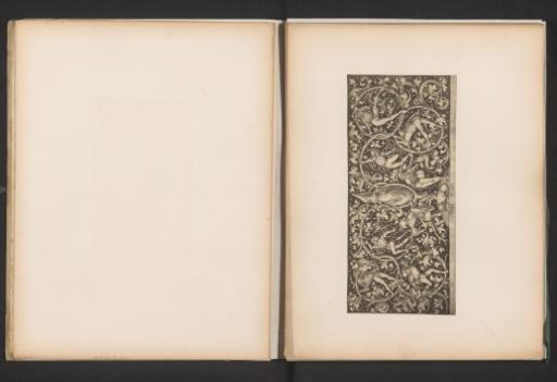 Reproduction of an ornamental print with Morris dancers by Israhel van Meckenem