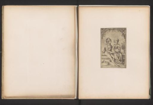 Reproduction of a print of a young couple by Israhel van Meckenem