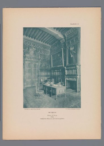 Office of the Alderman of Public Works in the Town Hall of Brussels, Belgium