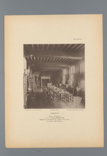 View of a Hall in Gothic Style in the House of J. vanden Peereboom, Anderlecht, Belgium