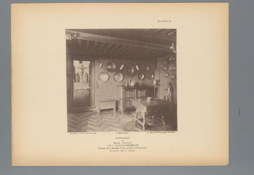 View of the Small Dining Hall in the House of J. vanden Peereboom, Anderlecht, Belgium