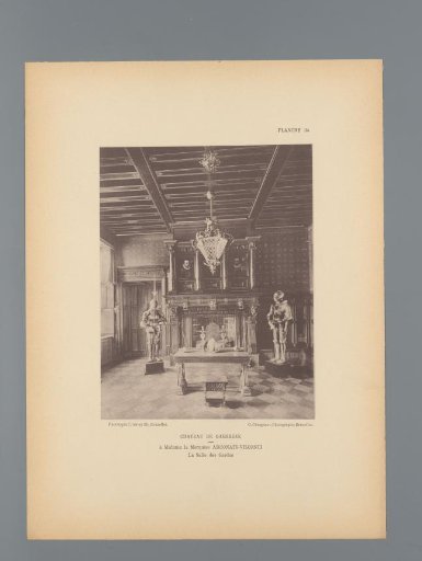 View of the Guard Room of Gaasbeek Castle, Belgium