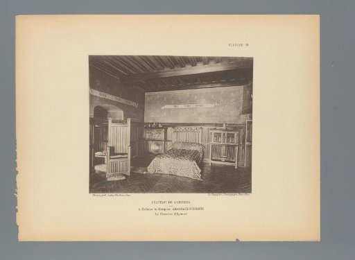 View of the Bedroom of Lamoraal van Egmont in Gaasbeek Castle, Belgium