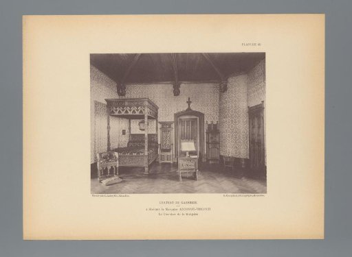 View of the Bedroom of Paul Arconati-Visconti in Gaasbeek Castle, Belgium