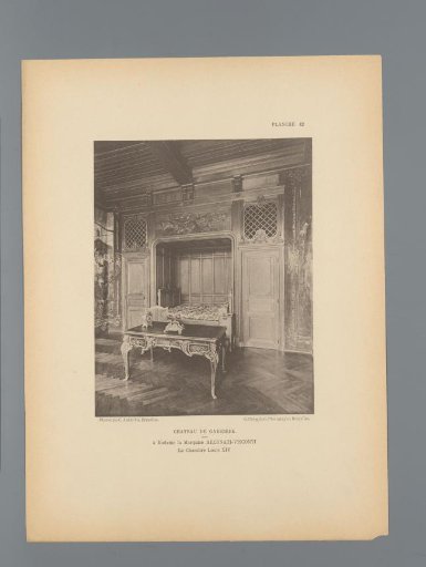 View of a Bedroom in the Style of Louis XIV in Gaasbeek Castle, Belgium