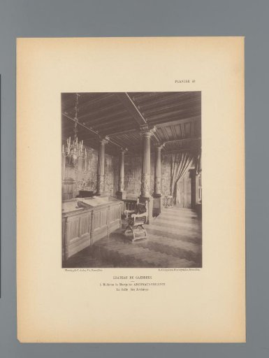 View of the Archive Room in Gaasbeek Castle, Belgium