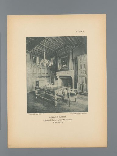View of the Library of Gaasbeek Castle, Belgium