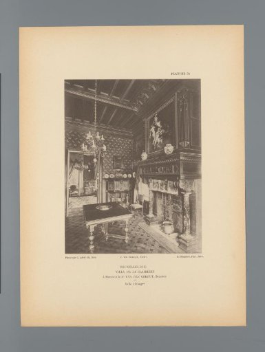 View of the dining room in the house of Edouard van den Corput in Brussels, Belgium