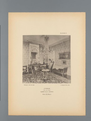 View of a sitting room in Empire style in the house of Mathys in Brussels, Belgium