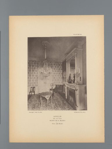 View of a sitting room in Empire style in the house of Mathys in Brussels, Belgium