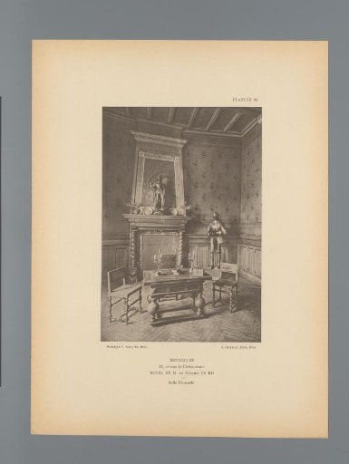 View of a room in Flemish style in the hotel of De Ro in Brussels, Belgium