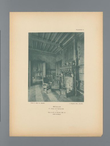 View of a room in Gothic style in the hotel of De Ro in Brussels, Belgium
