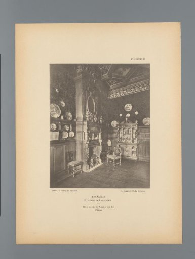 View of a smoking room in the hotel of De Ro in Brussels, Belgium