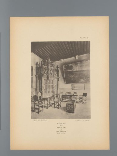 View of the Aldermen's Hall in the Town Hall of Oudenaarde, Belgium