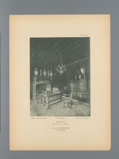View of a Flemish-Style Hall in the House of Eugène Parmentier in Brussels, Belgium