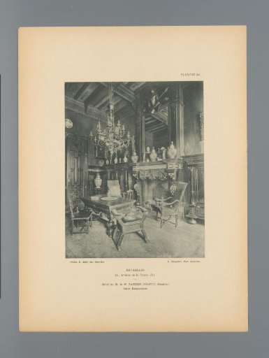 View of a Renaissance Hall in the Hotel of Edouard van den Corput in Brussels, Belgium