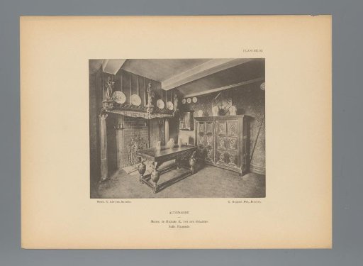 View of a Hall in Flemish Style in the House of E. van der Straeten in Oudenaarde, Belgium