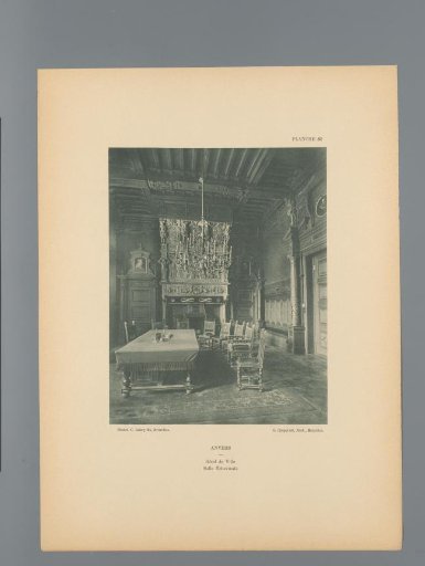 View of the Aldermen's Hall in the Town Hall of Antwerp, Belgium