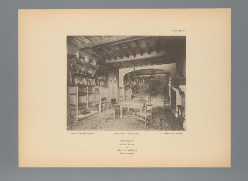 View of the Dining Room of the House of Delmay in Brussels, Belgium