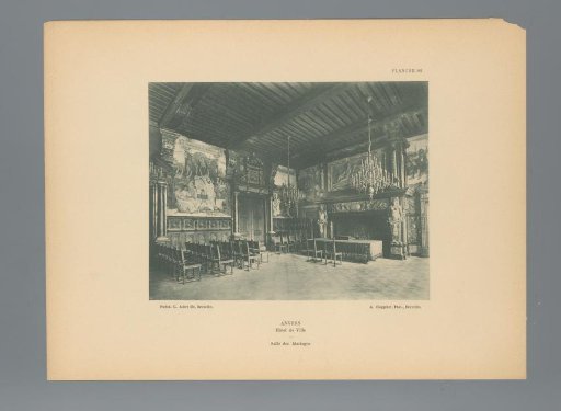 View of the Wedding Hall in the Town Hall of Antwerp, Belgium