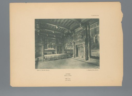 View of the Leys Hall in the Town Hall of Antwerp, Belgium