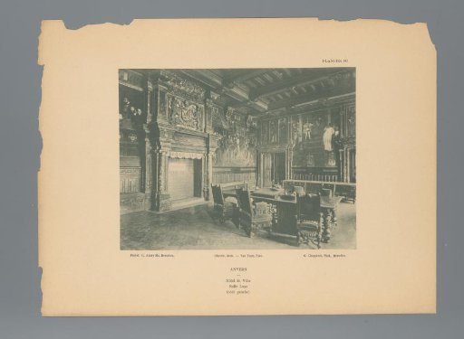 View of the Leys Hall in the Town Hall of Antwerp, Belgium