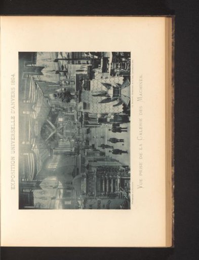View of the machine gallery of the World Exhibition of Antwerp in 1894