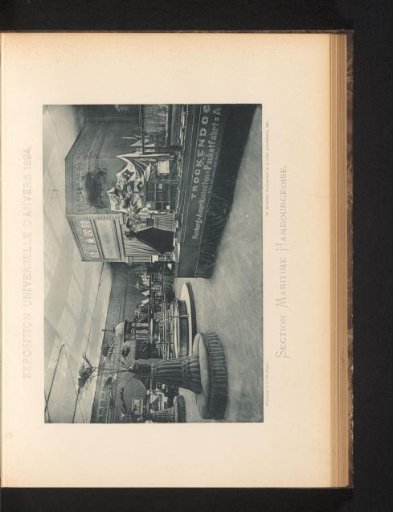 View of the maritime Hamburg section of the World's Fair of Antwerp in 1894