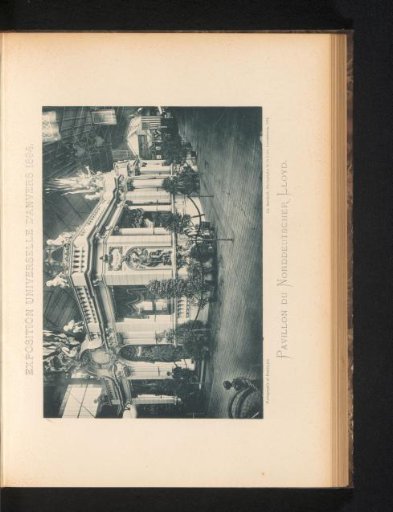 View of the pavilion of the Norddeutscher Lloyd at the World's Fair of Antwerp in 1894