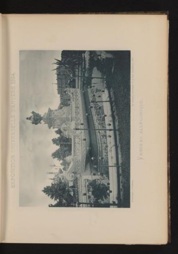 View of an allegorical vessel at the World Exhibition of Antwerp in 1894