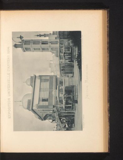 View of the Moroccan section of the World's Fair of Antwerp in 1894