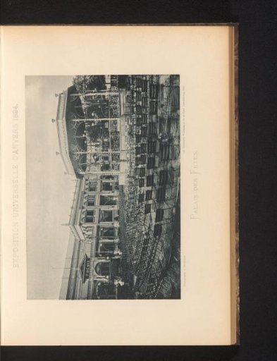View of the music building of the World Exhibition of Antwerp in 1894