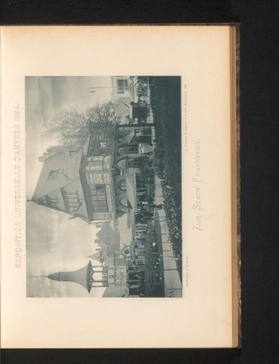 View of a reconstructed part of Frankfurt at the World Exhibition of Antwerp in 1894