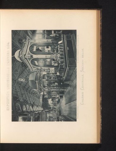 View of the Belgian section of the main exhibition of the World Exhibition of Antwerp in 1894