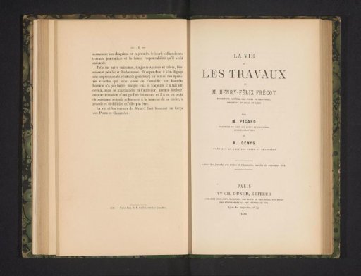 The life and works of Mr. Henry-Félix Frécot, inspector general of bridges and roads, director of the Canal de l'Est