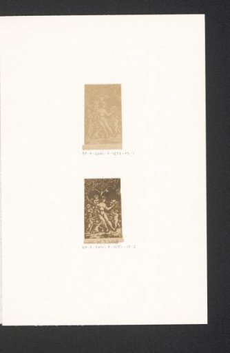 Photographic reproduction of a print of a woman and five genii
