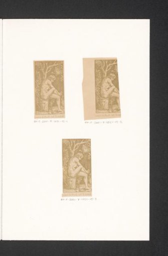 Photographic reproduction of a print of the Spinario