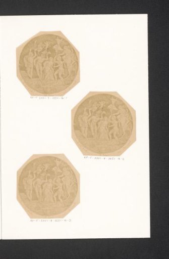 Photographic reproduction of a print of a naked woman, three men and a satyr