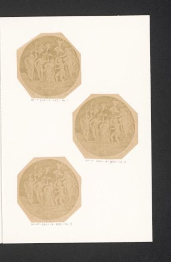 Photographic reproduction of a print of a naked woman, three men and a satyr