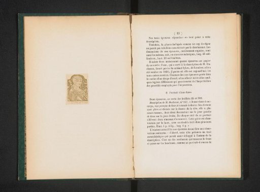 Photographic reproduction of a print of a portrait of an unknown woman