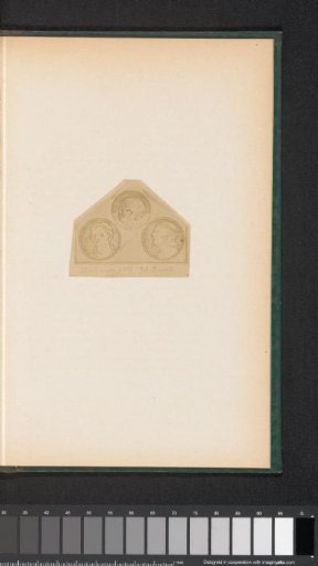 Photographic reproduction of three drawings, depicting two faces and a skull