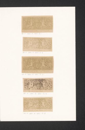 Photographic reproduction of a print of grotesque ornaments and two putti