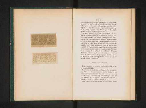 Photographic reproduction of a print of grotesque ornaments and two putti