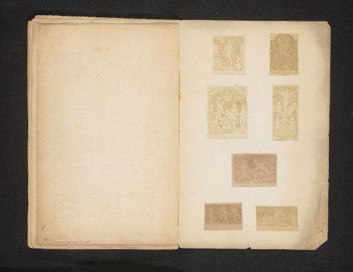 Photographic reproduction of a print of three dancing putti