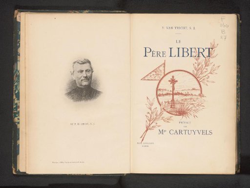 Reproduction of a drawing of a portrait of Father D. Libert