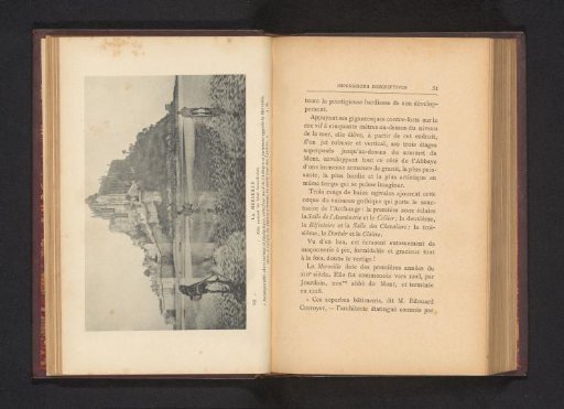 View of Mont Saint-Michel and three fishermen