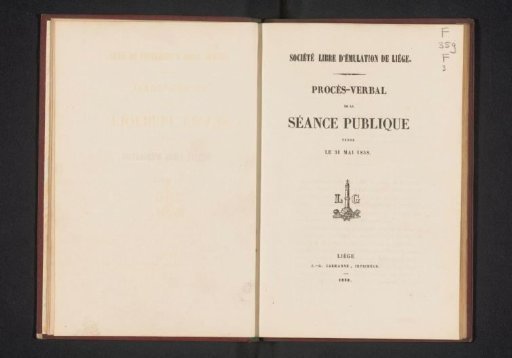 Procès-verbal de la séance publique / Société libre d'émulation de Liége