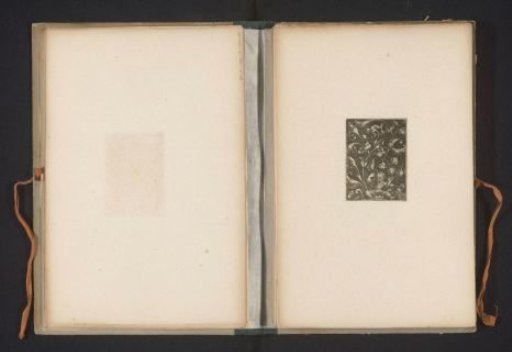 Reproduction of a print of leafy scrolls, by Heinrich Aldegrever