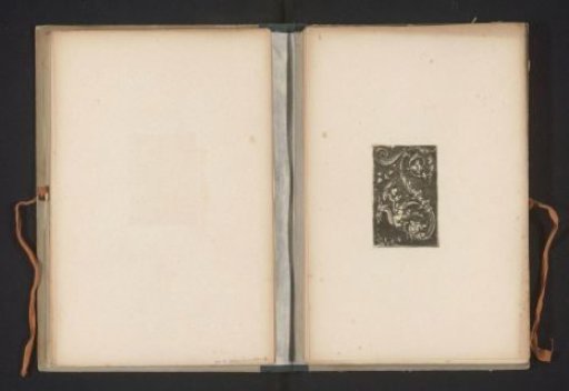 Reproduction of a print of leafy scrolls, by Heinrich Aldegrever