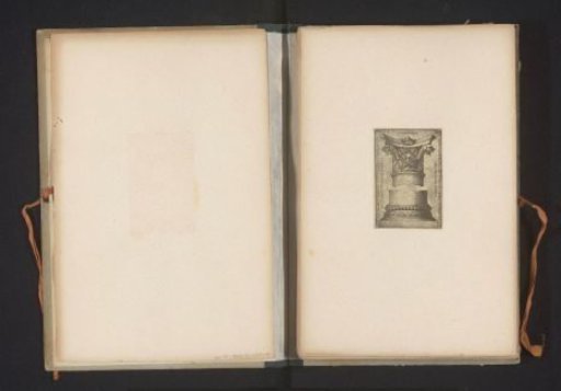 Reproduction of a print of a Doric pillar by Hans Sebald Beham after Vitruvius